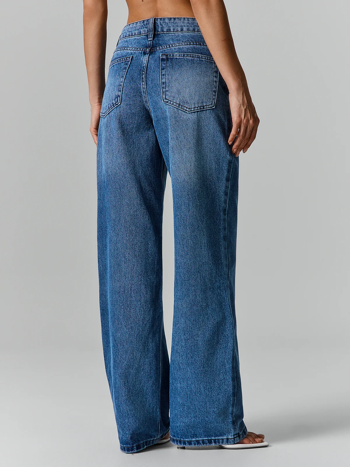 Джинсы Wide leg fit женские синие