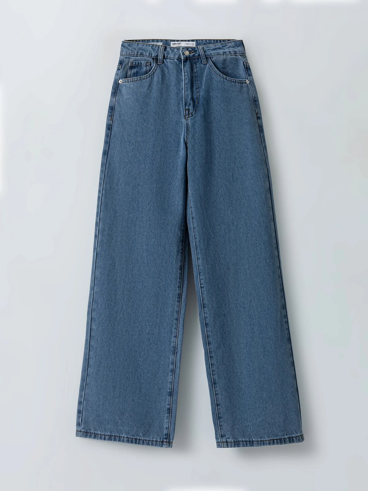 Джинсы Wide leg fit женские синие - 8