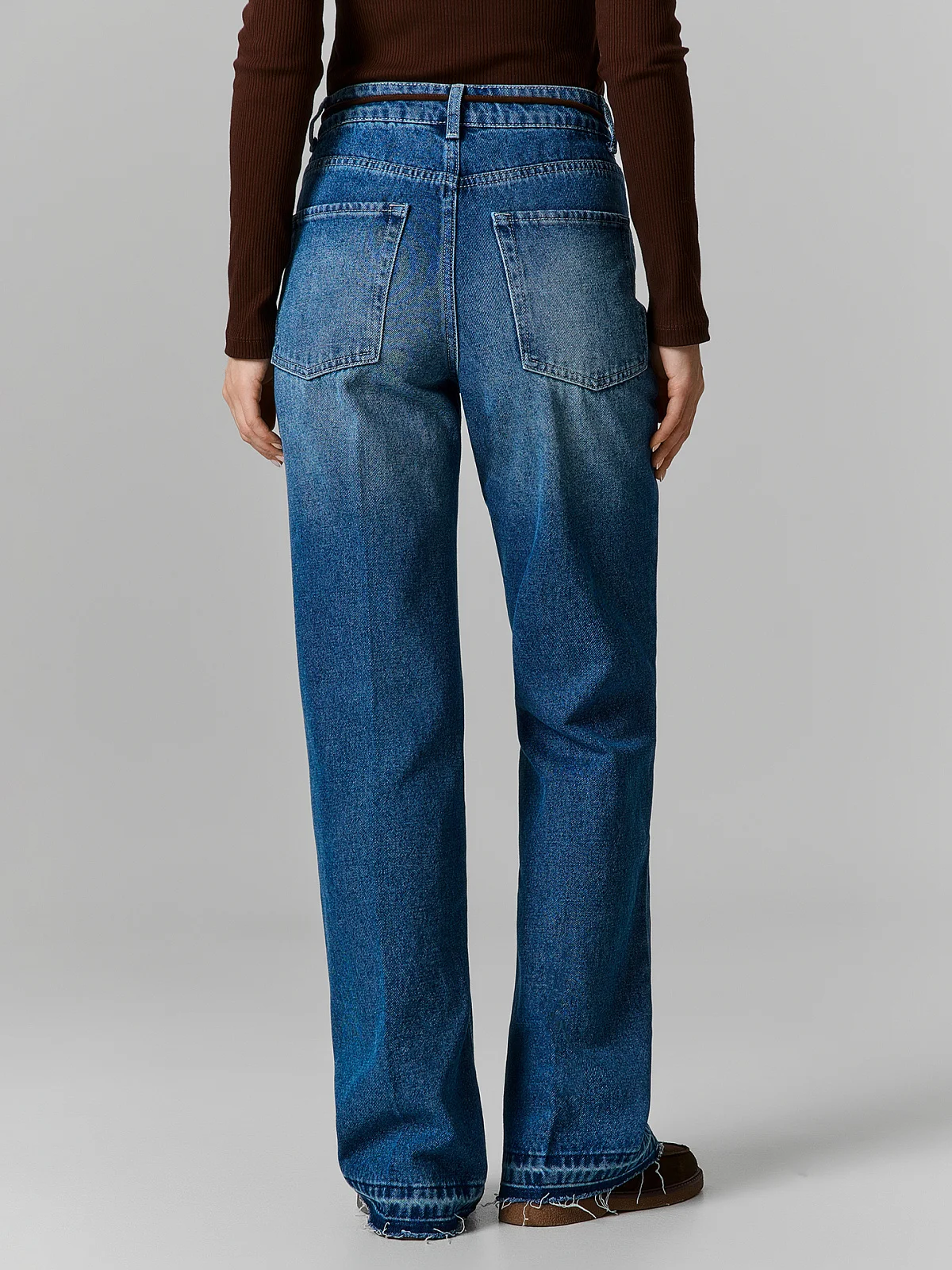 Джинсы Flare fit синие женские - 4