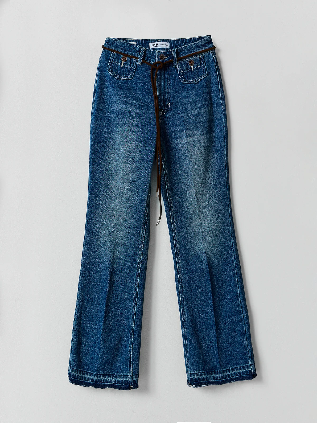 Джинсы Flare fit синие женские - 6