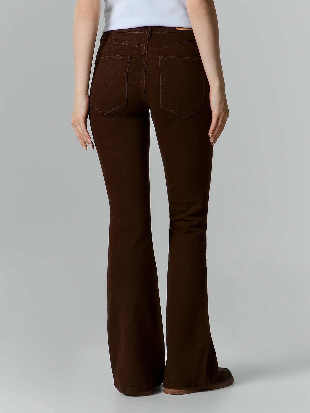 Джинсы Flare fit женские коричневые