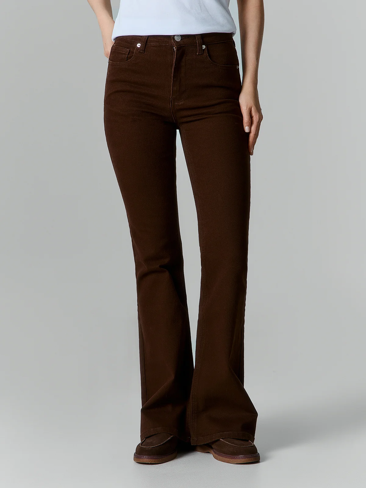Джинсы Flare fit женские коричневые