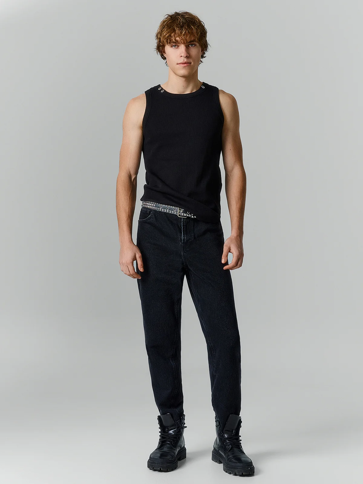 Джинсы Loose fit мужские черные